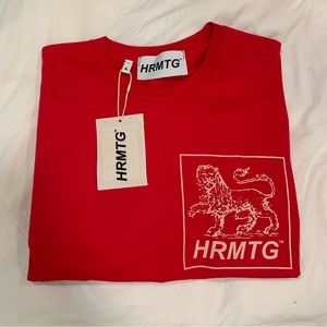 HRMTG x Jack B Wiese Lion logo t shirt red XL